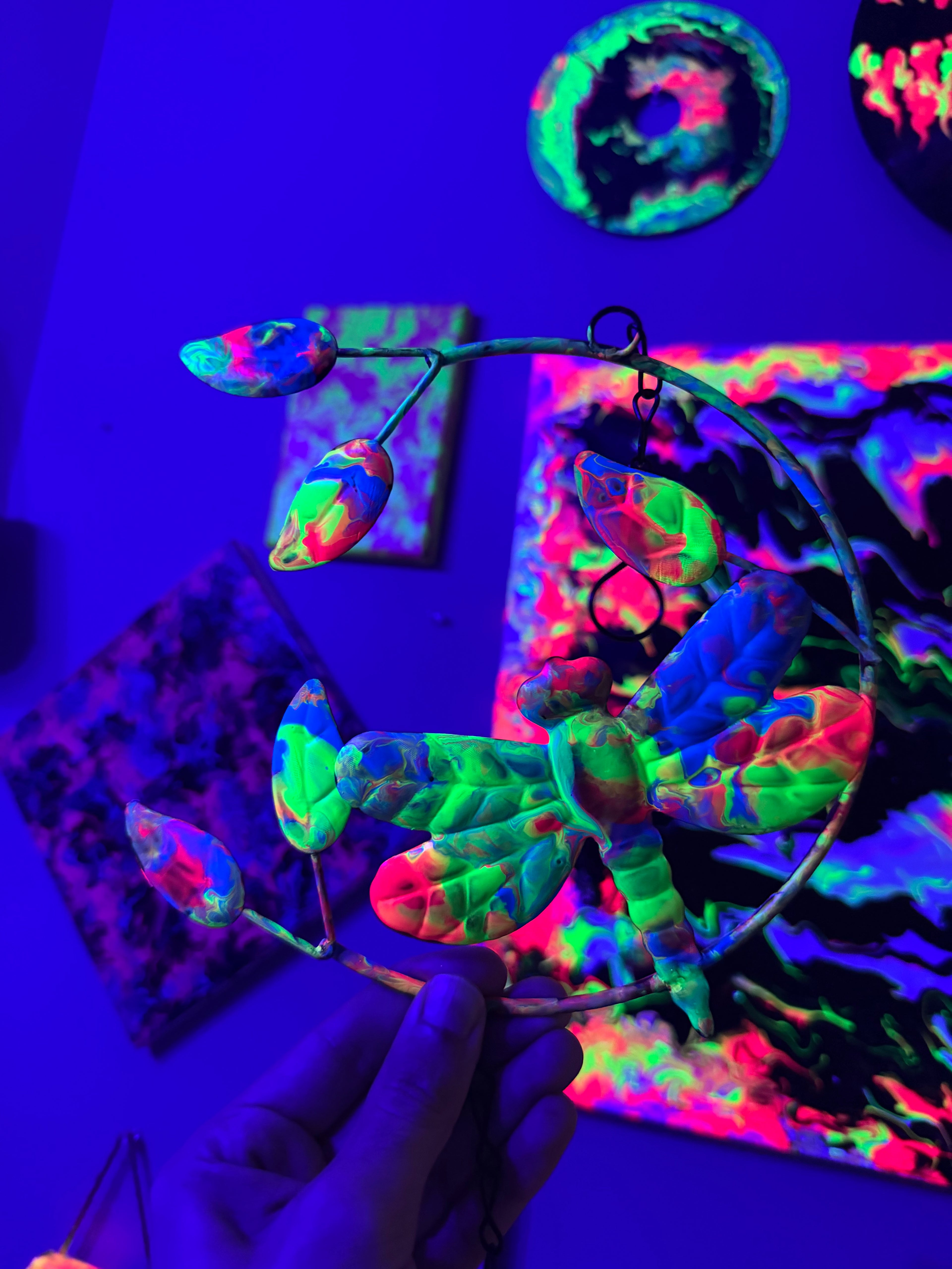 UV Reactive Wind Chime